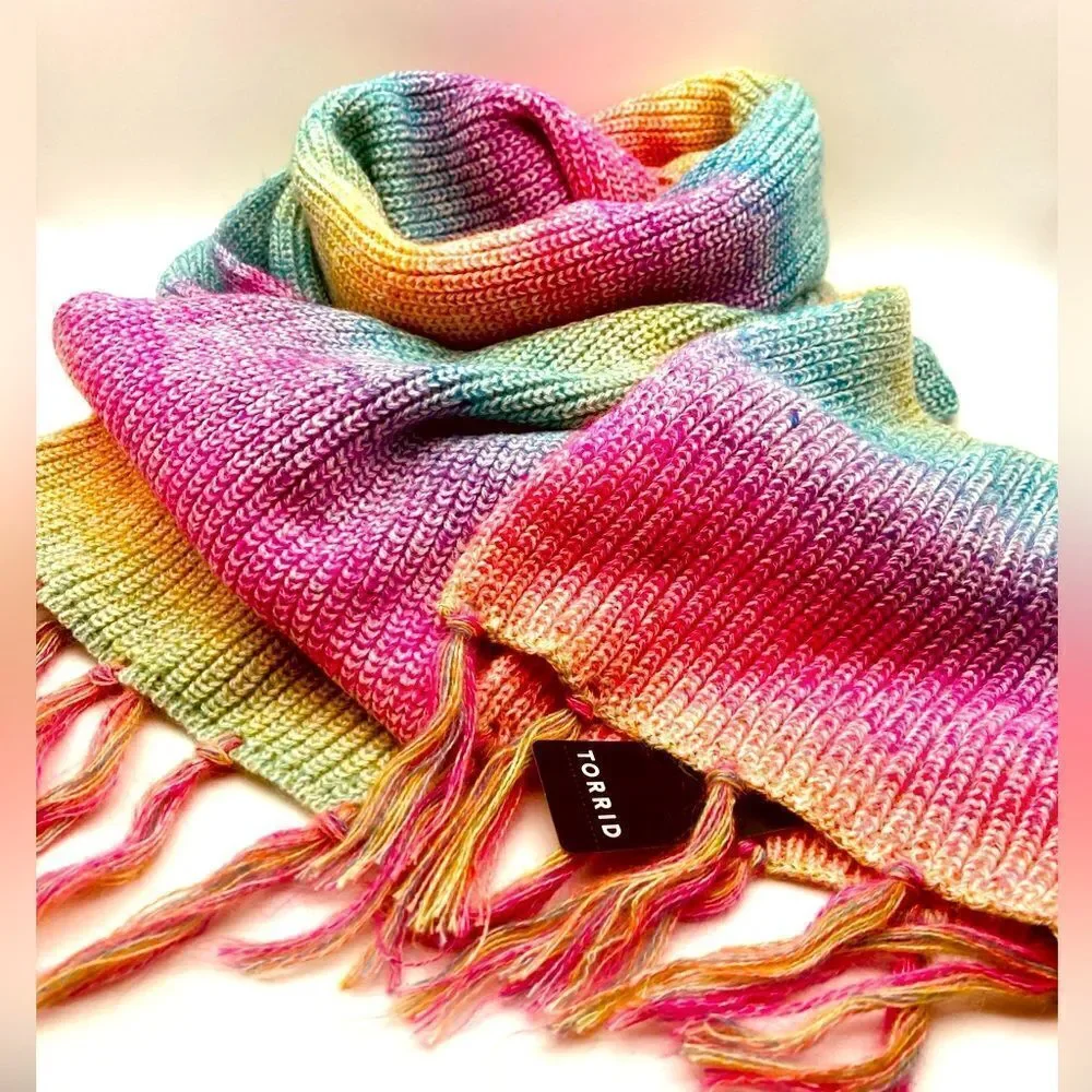NWT Torrid Rainbow Brite Ombre Large Scarf